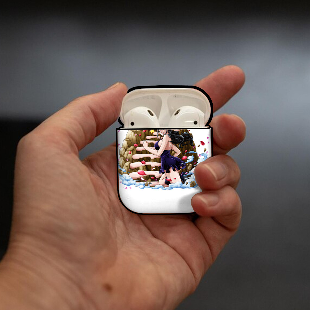 ワンピース ニコ・ロビン ONE PIECE Nico Robin AirPods 第2世代保護ケース ハードシェル ブラック 耐衝撃・防指紋・カラビナ付き