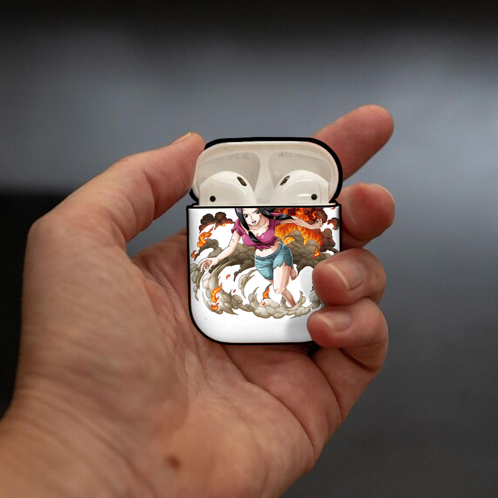 ワンピース ニコ・ロビン ONE PIECE Nico Robin AirPods 第2世代保護ケース ハードシェル ブラック 耐衝撃・防指紋・カラビナ付き