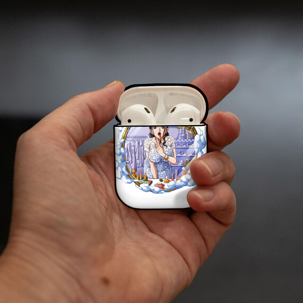 ワンピース ニコ・ロビン ONE PIECE Nico Robin AirPods 第2世代保護ケース ハードシェル ブラック 耐衝撃・防指紋・カラビナ付き
