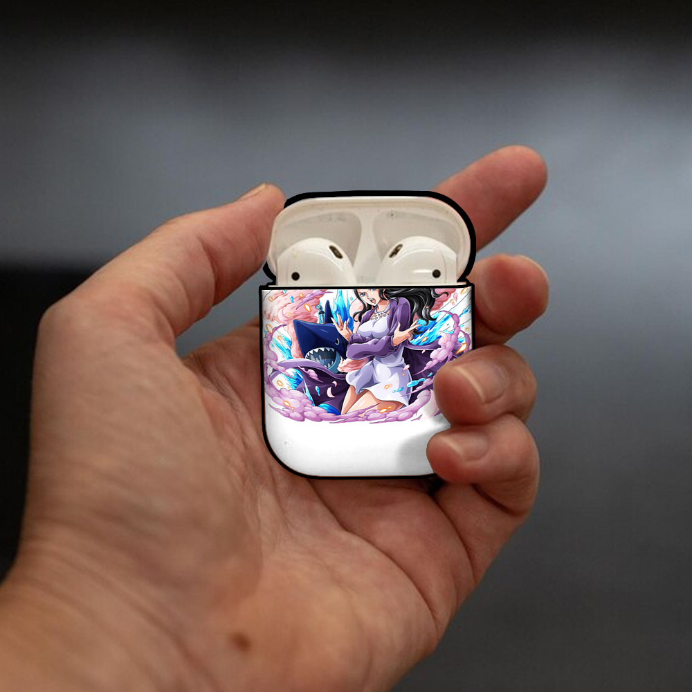 ワンピース ニコ・ロビン ONE PIECE Nico Robin AirPods 第2世代保護ケース ハードシェル ブラック 耐衝撃・防指紋・カラビナ付き