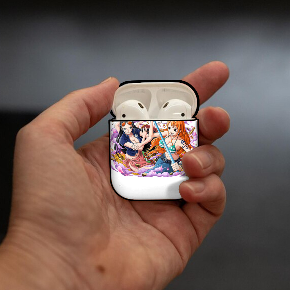 ワンピース ニコ・ロビン ONE PIECE Nico Robin AirPods 第2世代保護ケース ハードシェル ブラック 耐衝撃・防指紋・カラビナ付き