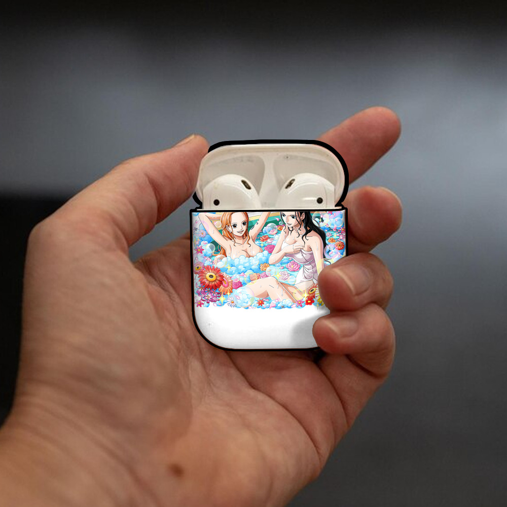 ワンピース ニコ・ロビン ONE PIECE Nico Robin AirPods 第2世代保護ケース ハードシェル ブラック 耐衝撃・防指紋・カラビナ付き