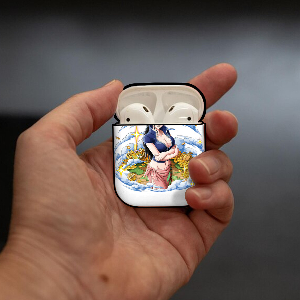 ワンピース ニコ・ロビン ONE PIECE Nico Robin AirPods 第2世代保護ケース ハードシェル ブラック 耐衝撃・防指紋・カラビナ付き