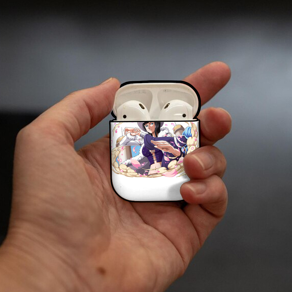 ワンピース ニコ・ロビン ONE PIECE Nico Robin AirPods 第2世代保護ケース ハードシェル ブラック 耐衝撃・防指紋・カラビナ付き