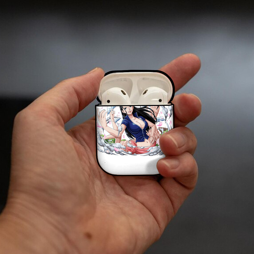 ワンピース ニコ・ロビン ONE PIECE Nico Robin AirPods 第2世代保護ケース ハードシェル ブラック 耐衝撃・防指紋・カラビナ付き
