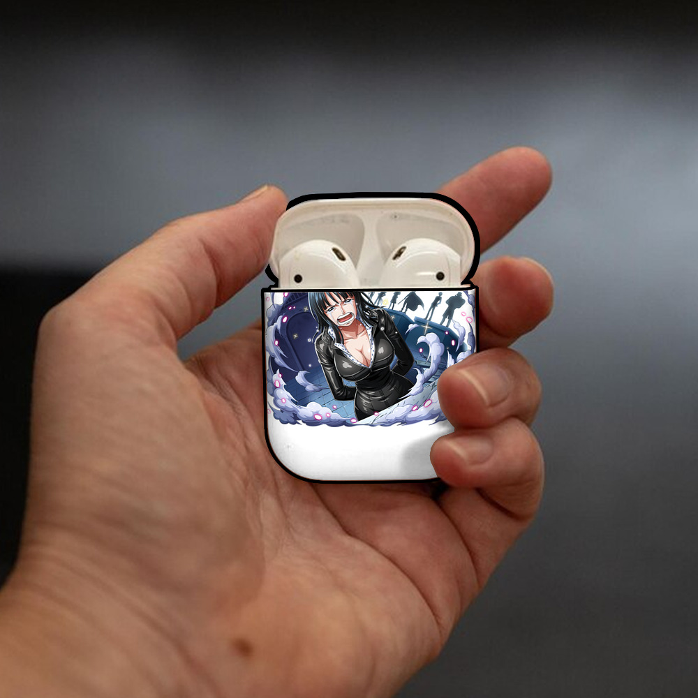 ワンピース ニコ・ロビン ONE PIECE Nico Robin AirPods 第2世代保護ケース ハードシェル ブラック 耐衝撃・防指紋・カラビナ付き