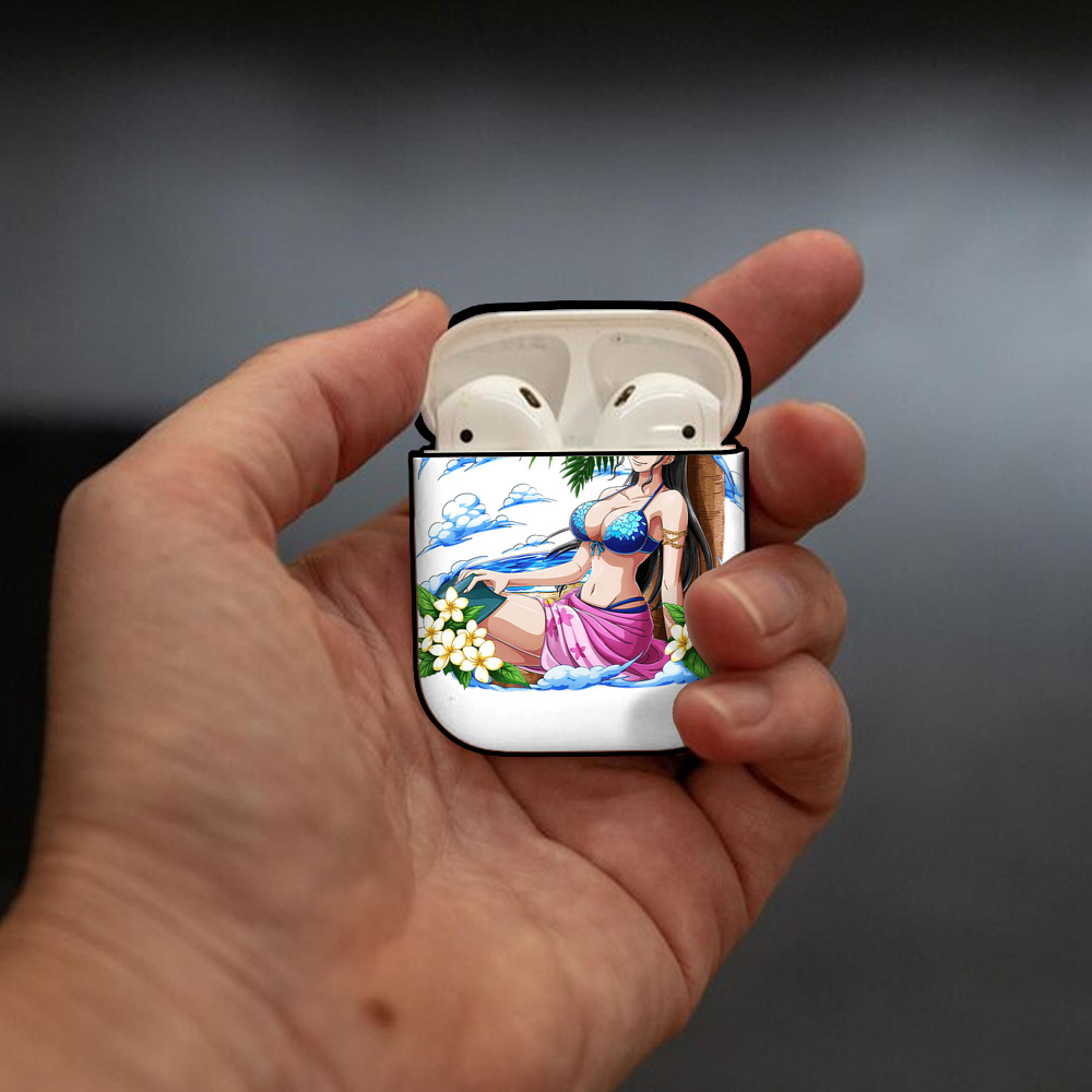 ワンピース ニコ・ロビン ONE PIECE Nico Robin AirPods 第2世代保護ケース ハードシェル ブラック 耐衝撃・防指紋・カラビナ付き