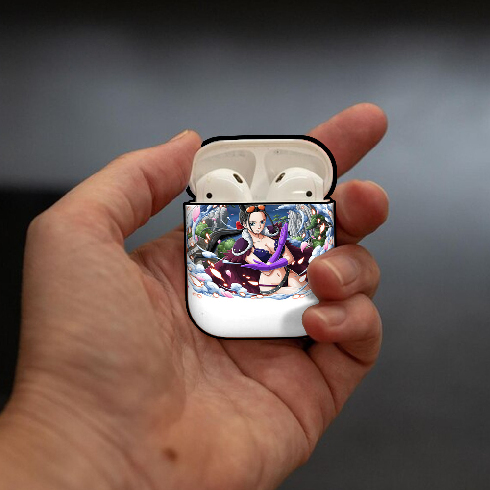ワンピース ニコ・ロビン ONE PIECE Nico Robin AirPods 第2世代保護ケース ハードシェル ブラック 耐衝撃・防指紋・カラビナ付き