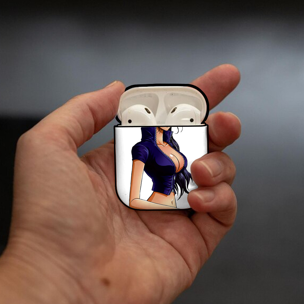 ワンピース ニコ・ロビン ONE PIECE Nico Robin AirPods 第2世代保護ケース ハードシェル ブラック 耐衝撃・防指紋・カラビナ付き