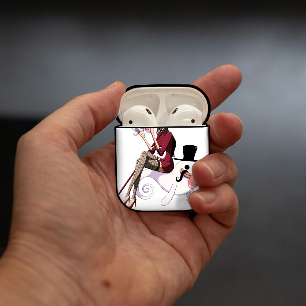 ワンピース ニコ・ロビン ONE PIECE Nico Robin AirPods 第2世代保護ケース ハードシェル ブラック 耐衝撃・防指紋・カラビナ付き