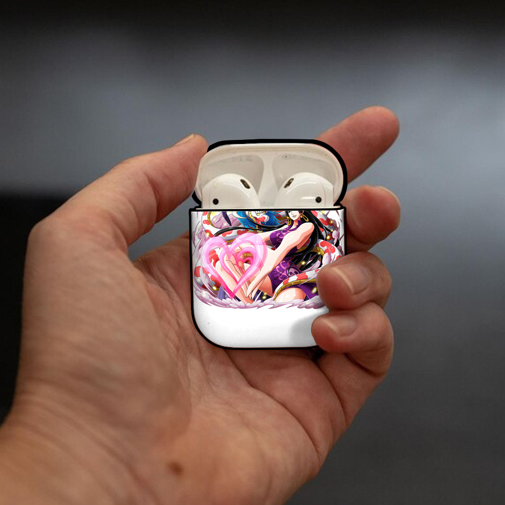 ワンピース ボア・ハンコック ONE PIECE Boa·Hancock AirPods 第2世代保護ケース ハードシェル ブラック 耐衝撃・防指紋・カラビナ付き