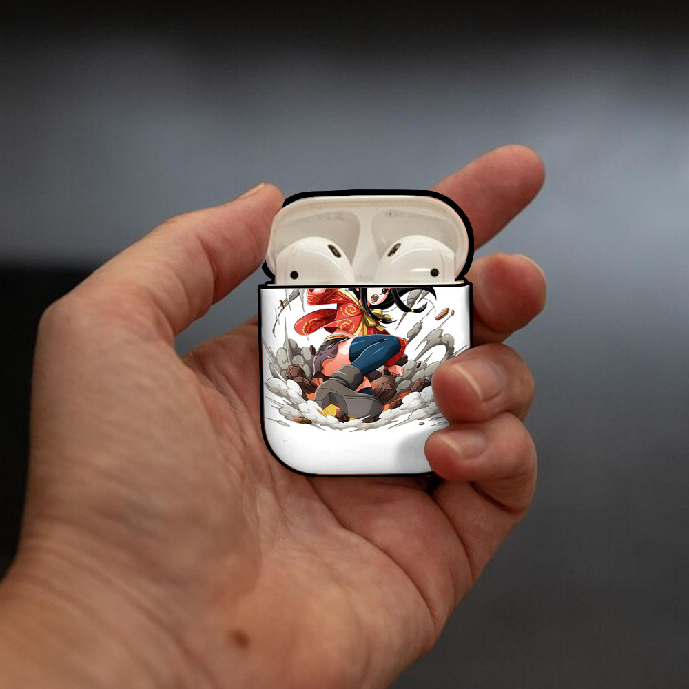 ワンピース ボア・ハンコック ONE PIECE Boa·Hancock AirPods 第2世代保護ケース ハードシェル ブラック 耐衝撃・防指紋・カラビナ付き