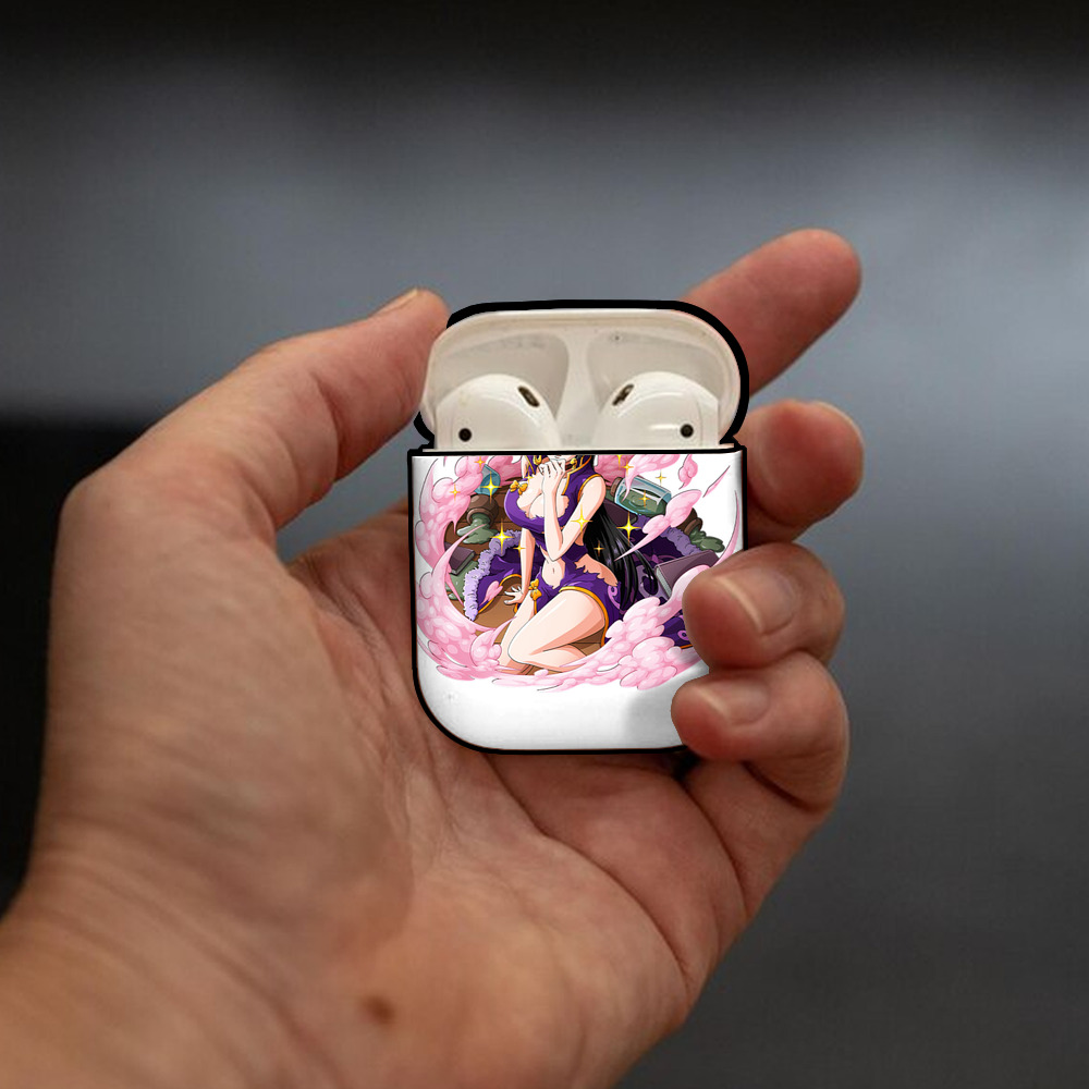 ワンピース ボア・ハンコック ONE PIECE Boa·Hancock AirPods 第2世代保護ケース ハードシェル ブラック 耐衝撃・防指紋・カラビナ付き