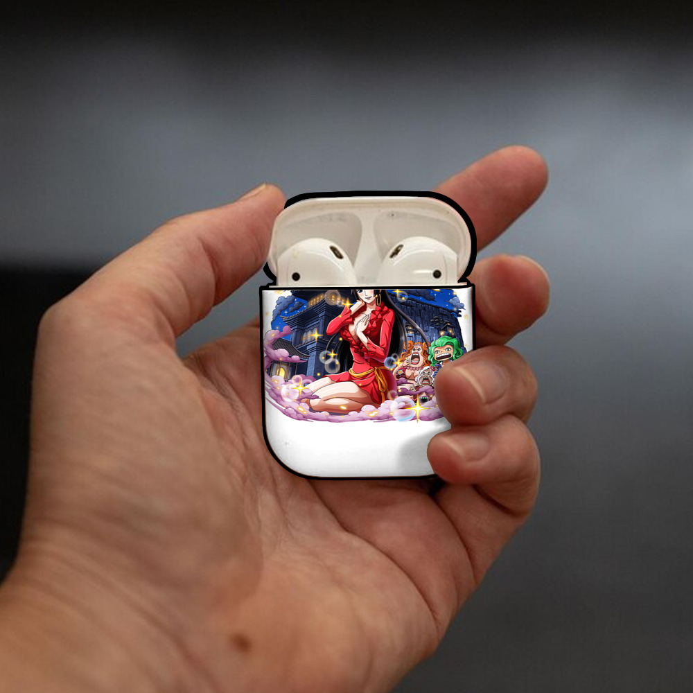 ワンピース ボア・ハンコック ONE PIECE Boa·Hancock AirPods 第2世代保護ケース ハードシェル ブラック 耐衝撃・防指紋・カラビナ付き