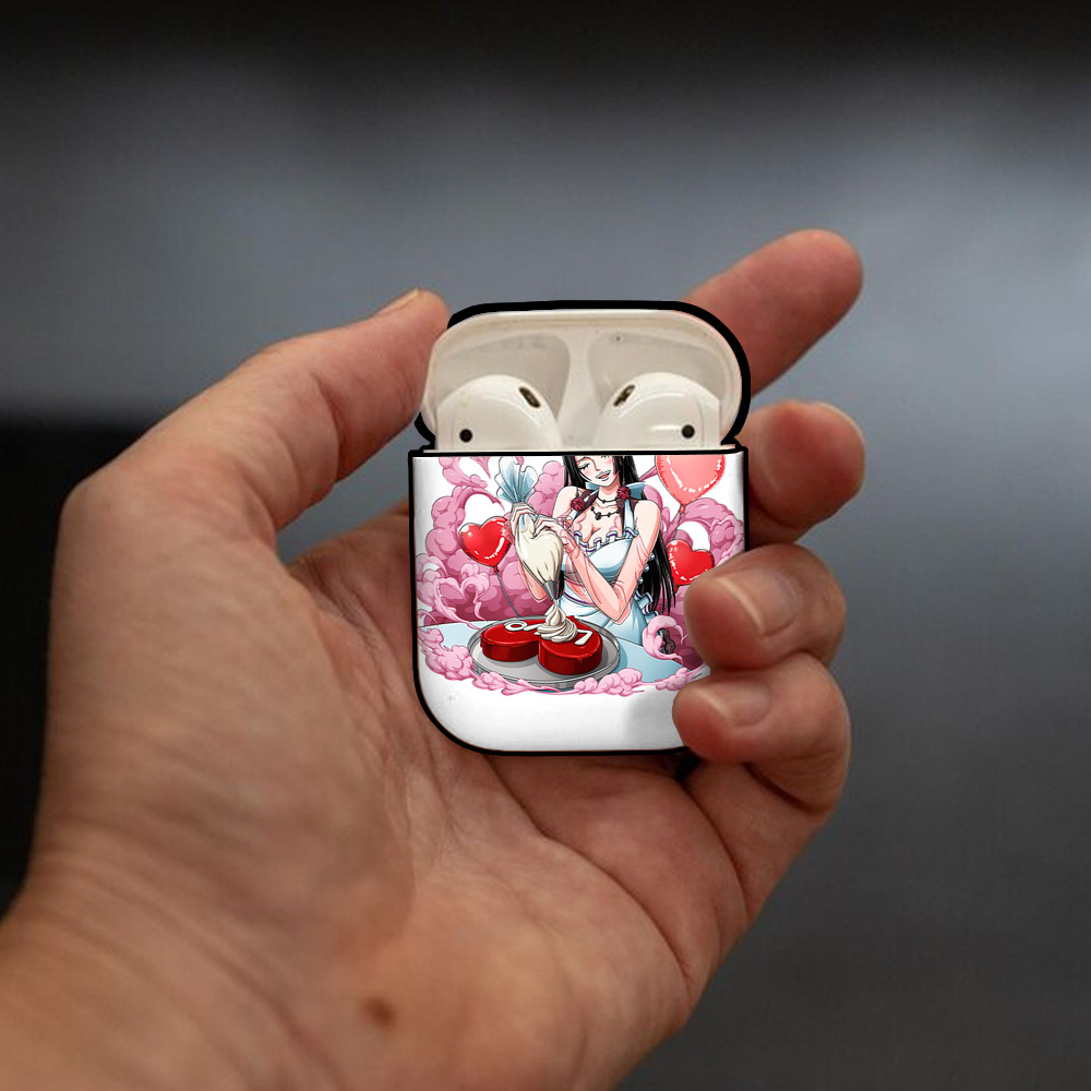 ワンピース ボア・ハンコック ONE PIECE Boa·Hancock AirPods 第2世代保護ケース ハードシェル ブラック 耐衝撃・防指紋・カラビナ付き