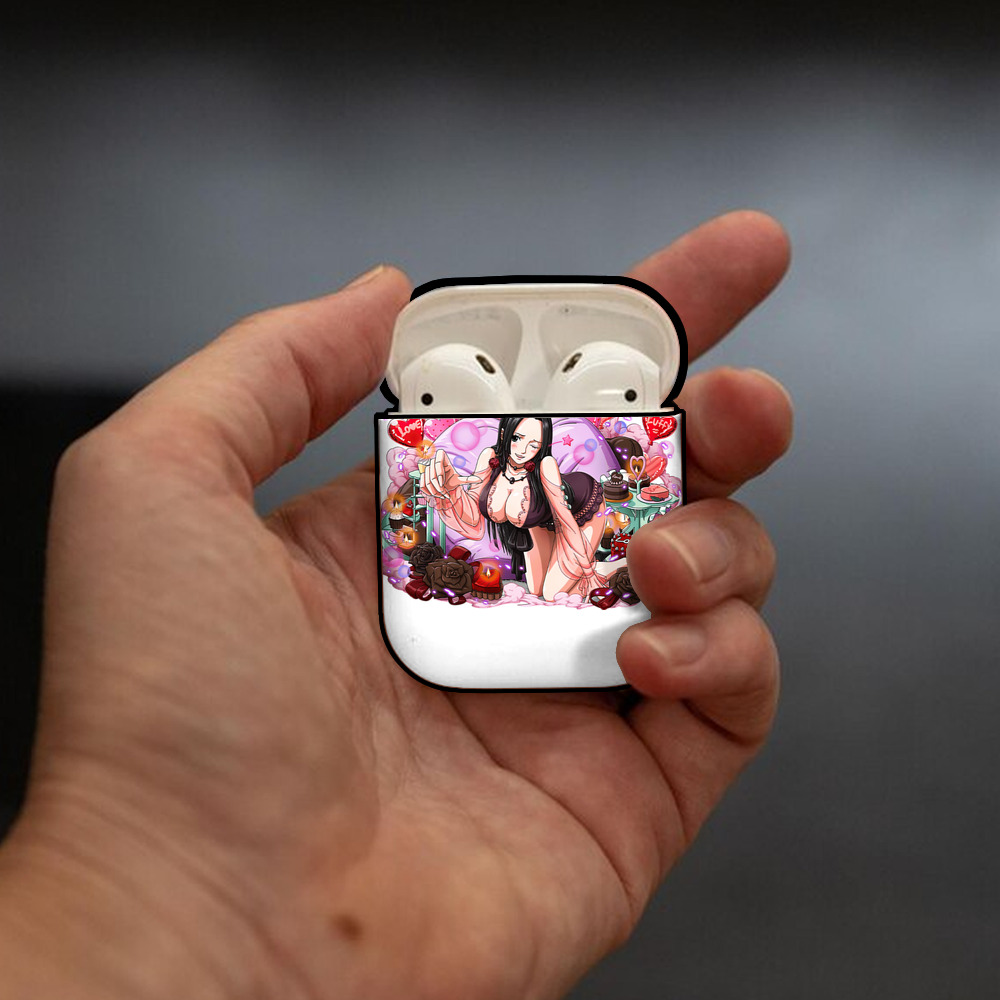 ワンピース ボア・ハンコック ONE PIECE Boa·Hancock AirPods 第2世代保護ケース ハードシェル ブラック 耐衝撃・防指紋・カラビナ付き