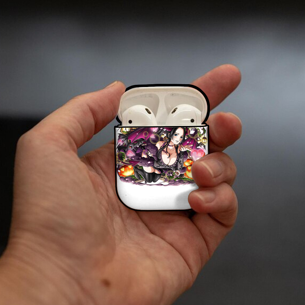 ワンピース ボア・ハンコック ONE PIECE Boa·Hancock AirPods 第2世代保護ケース ハードシェル ブラック 耐衝撃・防指紋・カラビナ付き