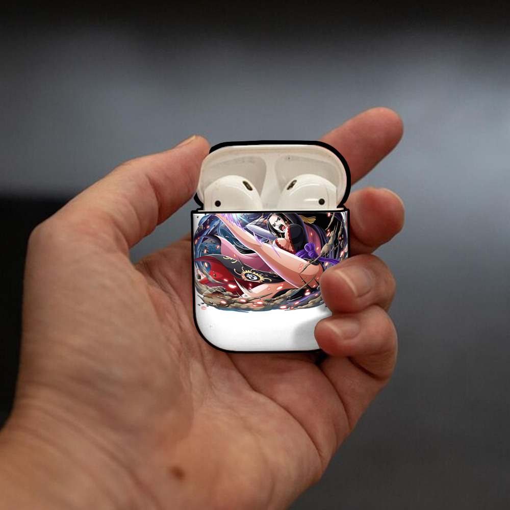 ワンピース ボア・ハンコック ONE PIECE Boa·Hancock AirPods 第2世代保護ケース ハードシェル ブラック 耐衝撃・防指紋・カラビナ付き