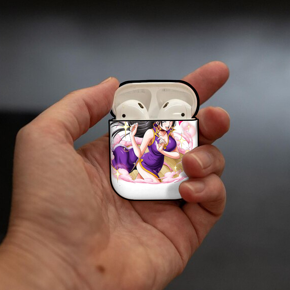 ワンピース ボア・ハンコック ONE PIECE Boa·Hancock AirPods 第2世代保護ケース ハードシェル ブラック 耐衝撃・防指紋・カラビナ付き