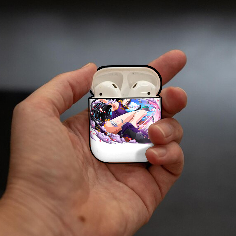 ワンピース ボア・ハンコック ONE PIECE Boa·Hancock AirPods 第2世代保護ケース ハードシェル ブラック 耐衝撃・防指紋・カラビナ付き