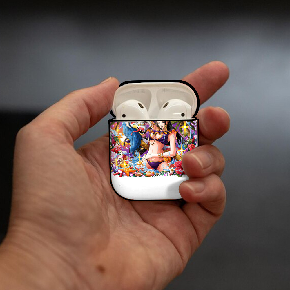 ワンピース ボア・ハンコック ONE PIECE Boa·Hancock AirPods 第2世代保護ケース ハードシェル ブラック 耐衝撃・防指紋・カラビナ付き