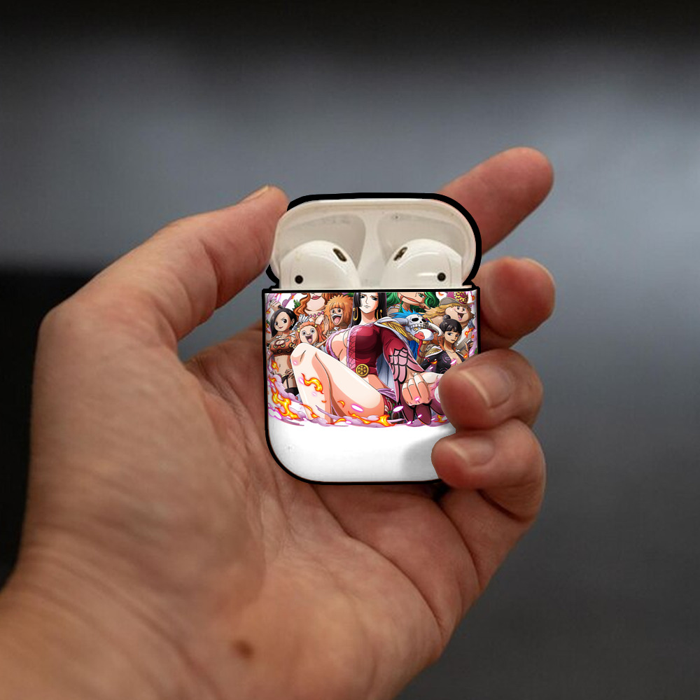 ワンピース ボア・ハンコック ONE PIECE Boa·Hancock AirPods 第2世代保護ケース ハードシェル ブラック 耐衝撃・防指紋・カラビナ付き