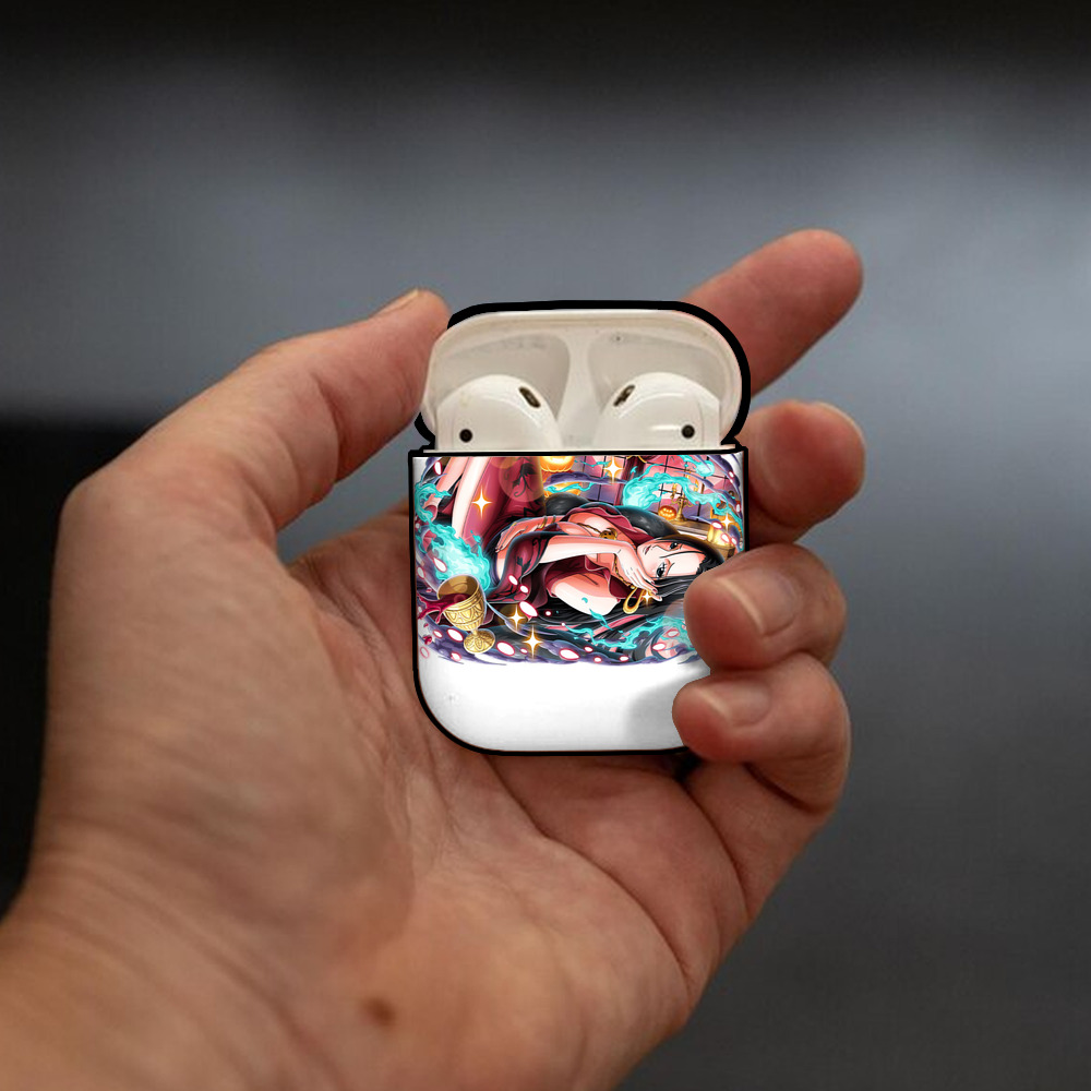 ワンピース ボア・ハンコック ONE PIECE Boa·Hancock AirPods 第2世代保護ケース ハードシェル ブラック 耐衝撃・防指紋・カラビナ付き