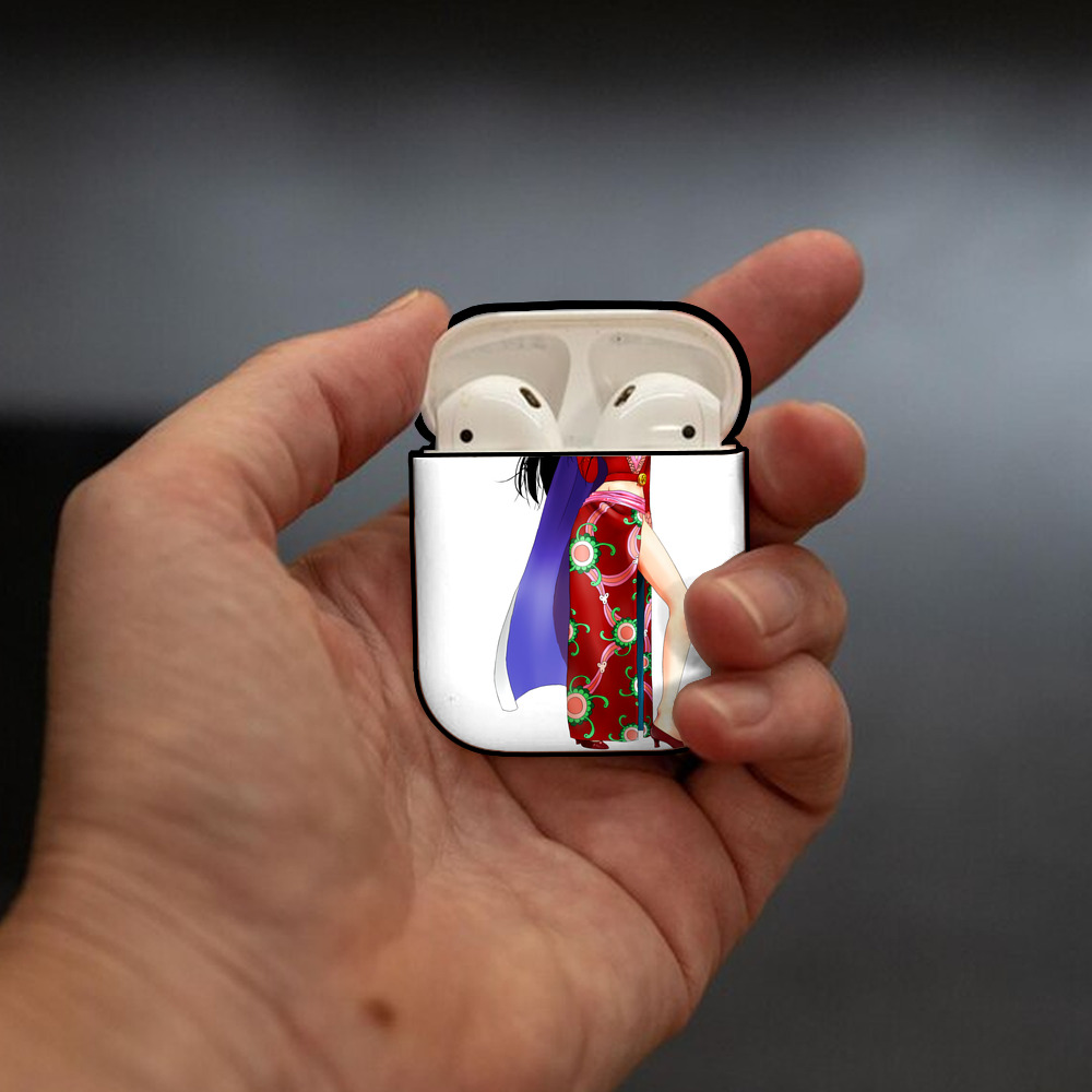 ワンピース ボア・ハンコック ONE PIECE Boa·Hancock AirPods 第2世代保護ケース ハードシェル ブラック 耐衝撃・防指紋・カラビナ付き