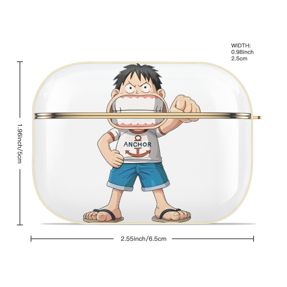 ワンピース モンキー・D・ルフィ ONE PIECE Monkey D. Luffy 【AirPods Pro用】ハードシェル保護ケース｜耐衝撃・防指紋・カラビナ付き商品仕様