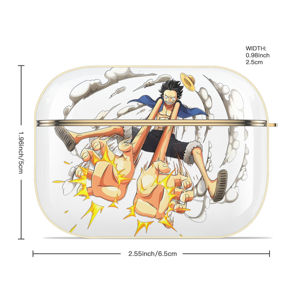 ワンピース モンキー・D・ルフィ ONE PIECE Monkey D. Luffy 【AirPods Pro用】ハードシェル保護ケース｜耐衝撃・防指紋・カラビナ付き商品仕様