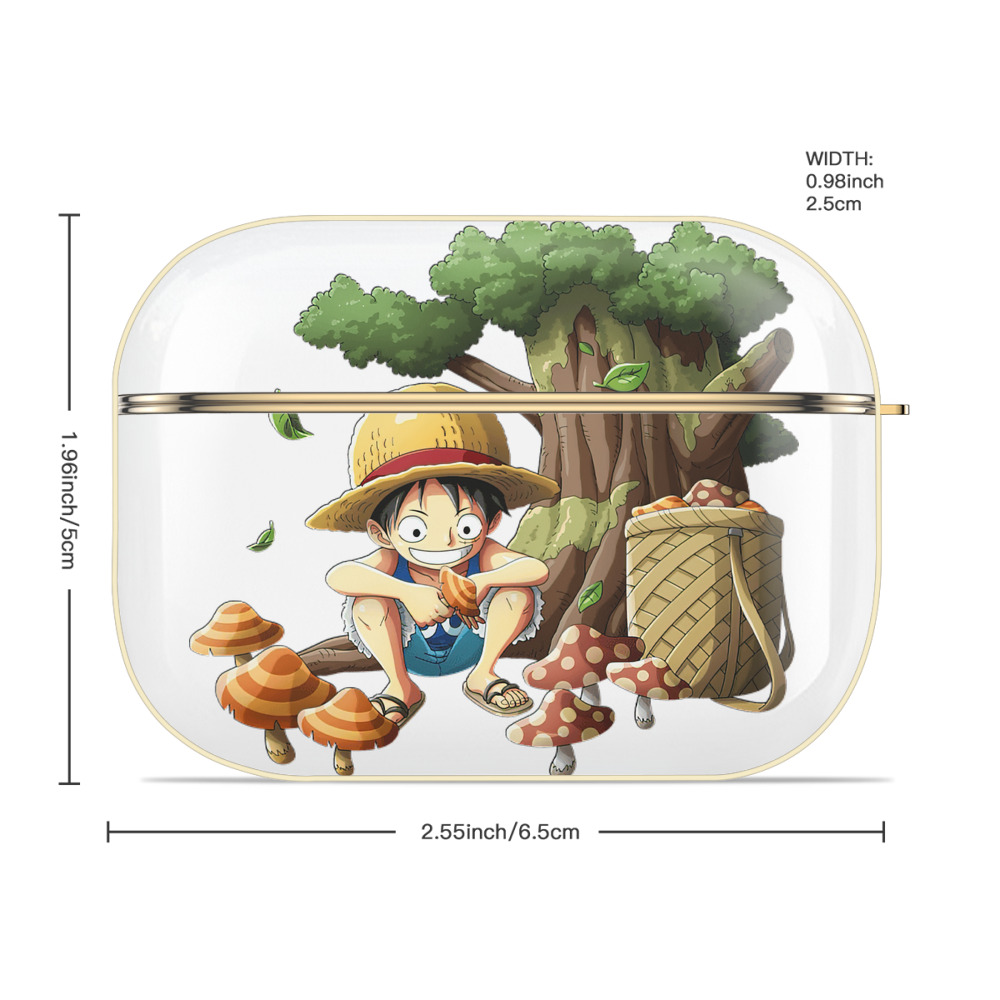 ワンピース モンキー・D・ルフィ ONE PIECE Monkey D. Luffy 【AirPods Pro用】ハードシェル保護ケース｜耐衝撃・防指紋・カラビナ付き商品仕様