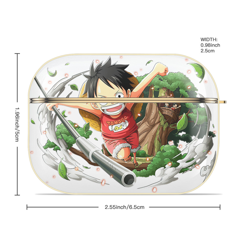 ワンピース モンキー・D・ルフィ ONE PIECE Monkey D. Luffy 【AirPods Pro用】ハードシェル保護ケース｜耐衝撃・防指紋・カラビナ付き商品仕様