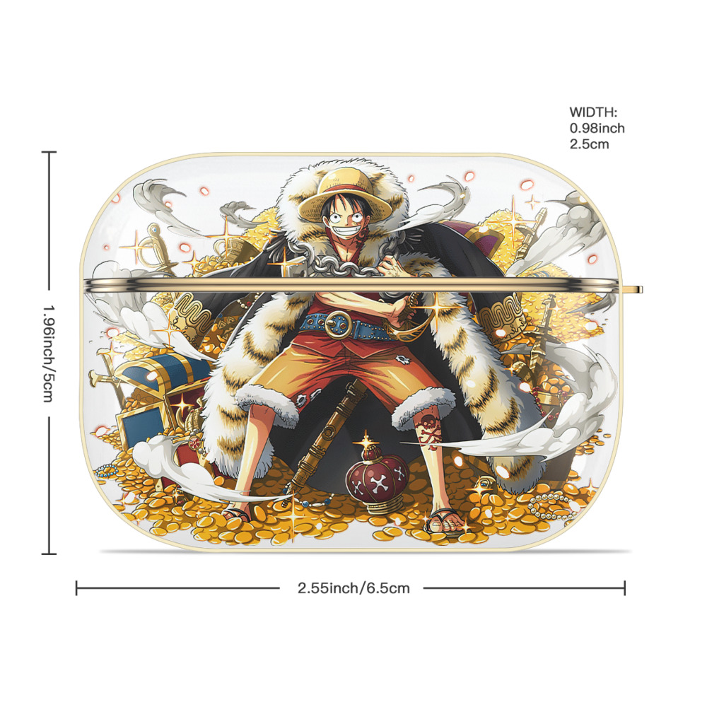 ワンピース モンキー・D・ルフィ ONE PIECE Monkey D. Luffy 【AirPods Pro用】ハードシェル保護ケース｜耐衝撃・防指紋・カラビナ付き商品仕様