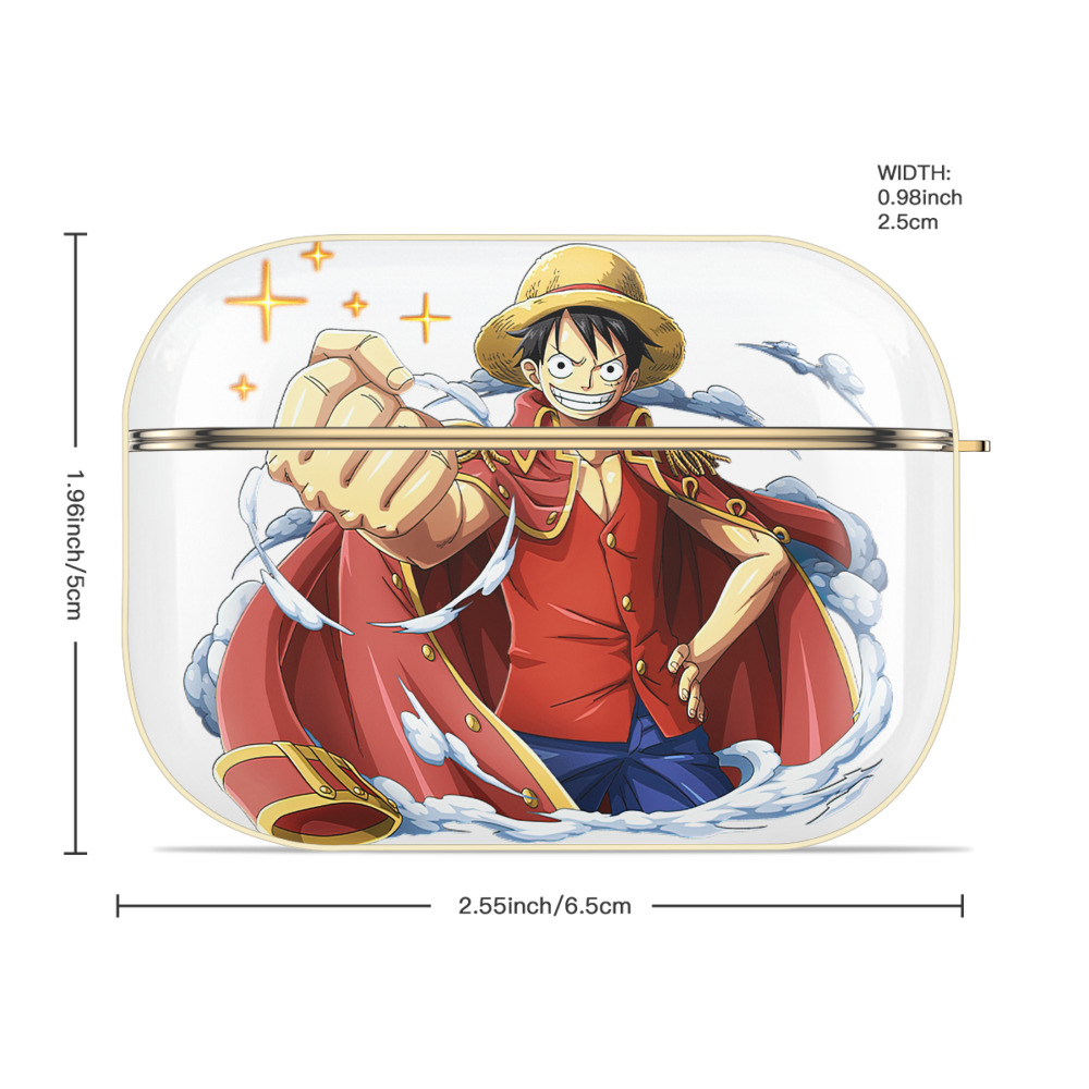 ワンピース モンキー・D・ルフィ ONE PIECE Monkey D. Luffy 【AirPods Pro用】ハードシェル保護ケース｜耐衝撃・防指紋・カラビナ付き商品仕様