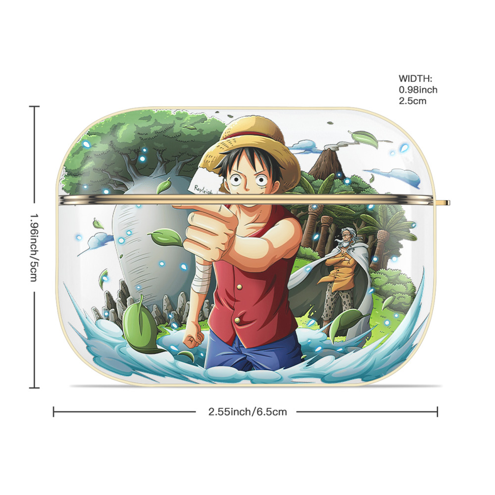 ワンピース モンキー・D・ルフィ ONE PIECE Monkey D. Luffy 【AirPods Pro用】ハードシェル保護ケース｜耐衝撃・防指紋・カラビナ付き商品仕様