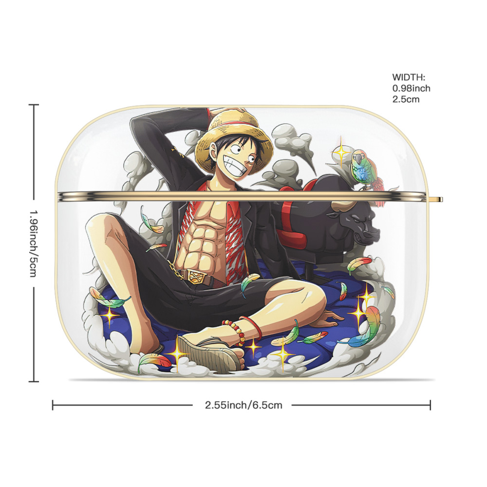 ワンピース モンキー・D・ルフィ ONE PIECE Monkey D. Luffy 【AirPods Pro用】ハードシェル保護ケース｜耐衝撃・防指紋・カラビナ付き商品仕様