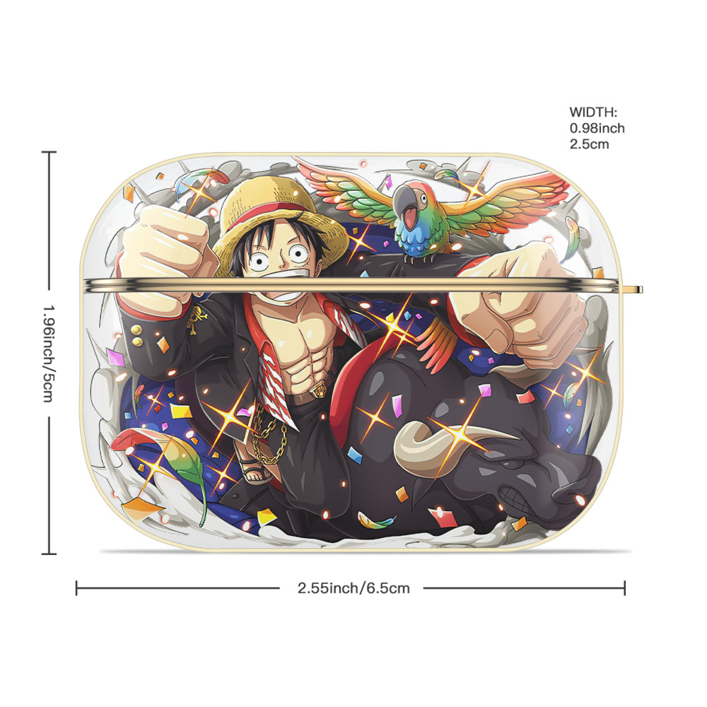 ワンピース モンキー・D・ルフィ ONE PIECE Monkey D. Luffy 【AirPods Pro用】ハードシェル保護ケース｜耐衝撃・防指紋・カラビナ付き商品仕様