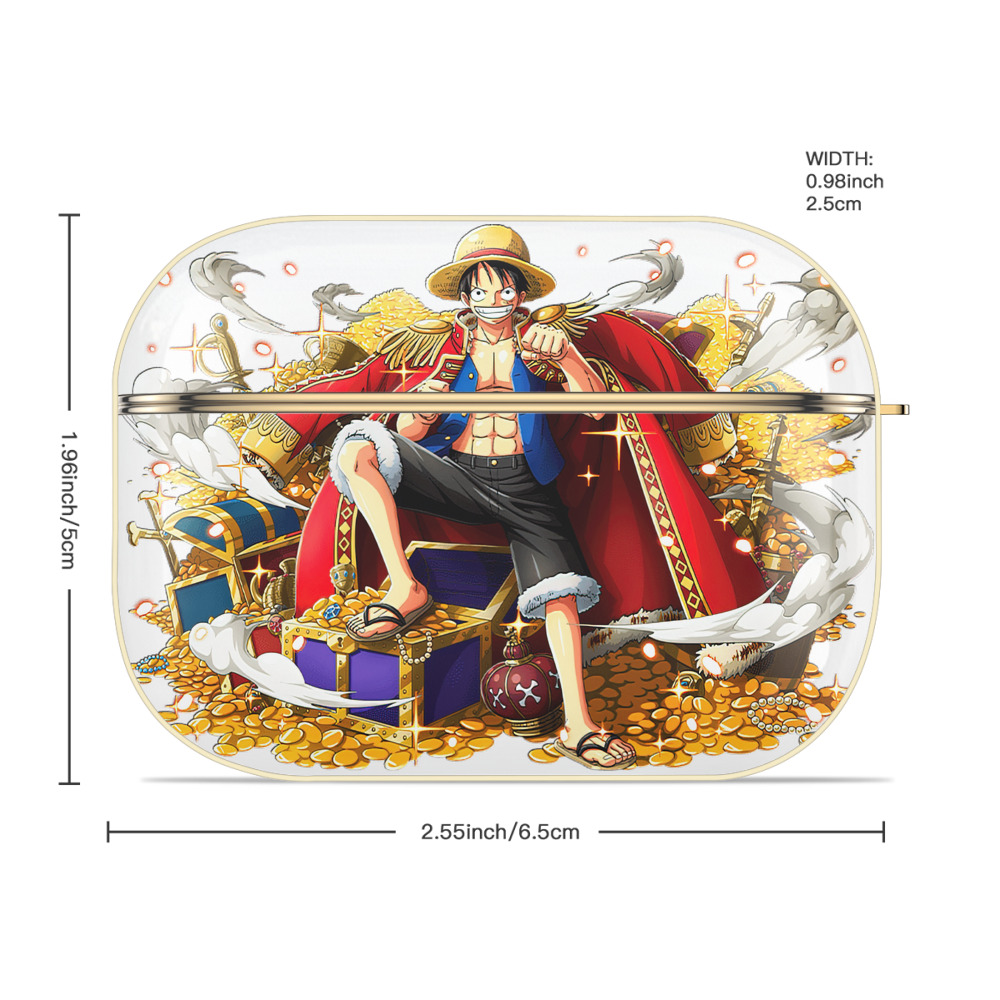 ワンピース モンキー・D・ルフィ ONE PIECE Monkey D. Luffy 【AirPods Pro用】ハードシェル保護ケース｜耐衝撃・防指紋・カラビナ付き商品仕様