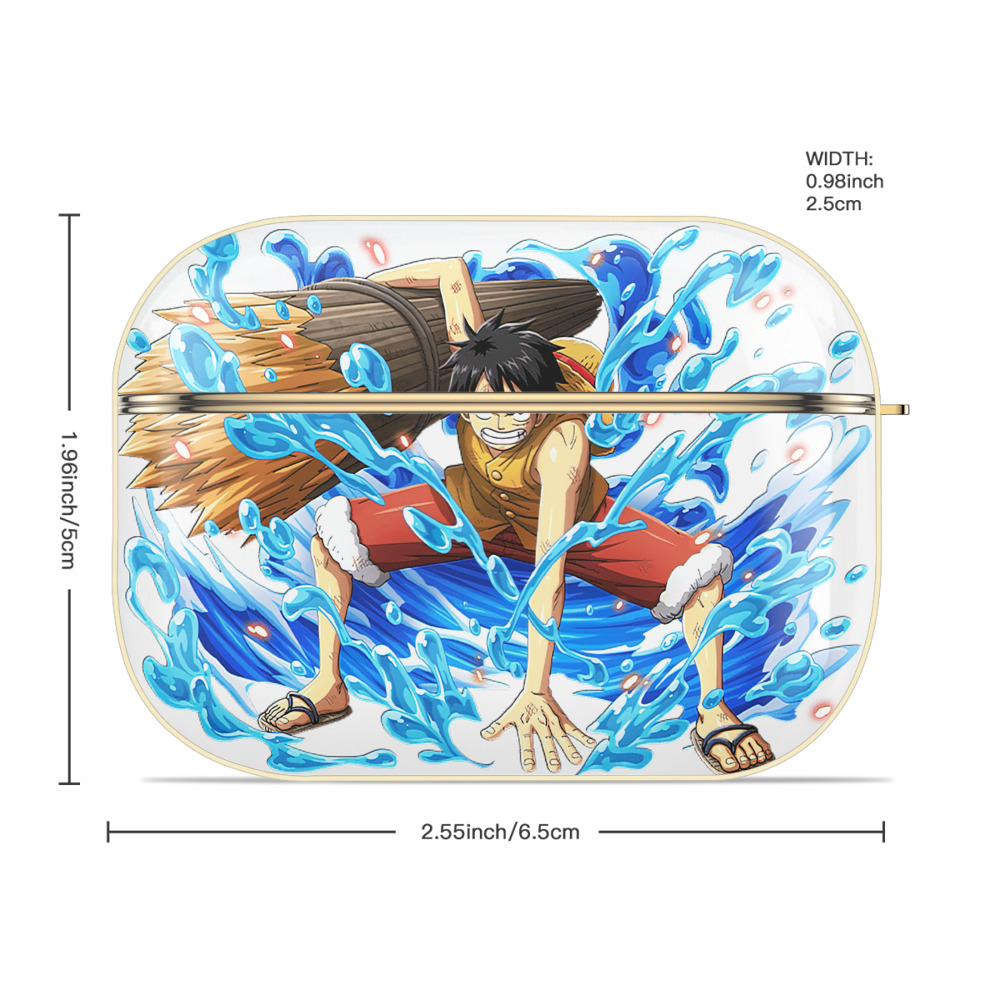 ワンピース モンキー・D・ルフィ ONE PIECE Monkey D. Luffy 【AirPods Pro用】ハードシェル保護ケース｜耐衝撃・防指紋・カラビナ付き商品仕様