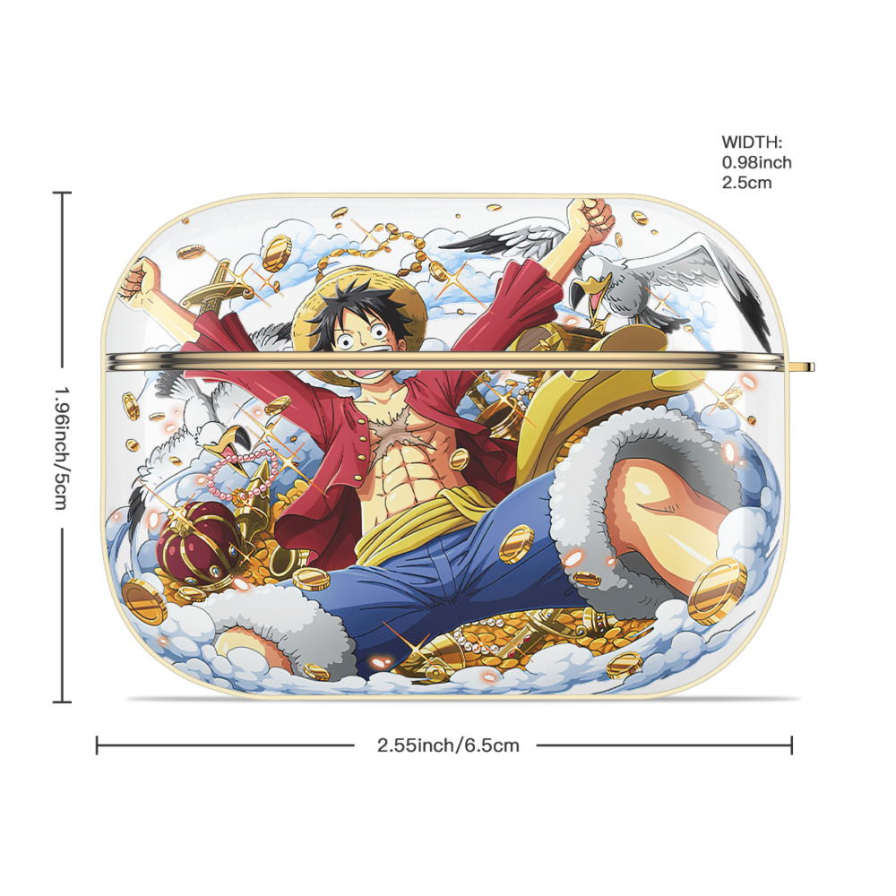 ワンピース モンキー・D・ルフィ ONE PIECE Monkey D. Luffy 【AirPods Pro用】ハードシェル保護ケース｜耐衝撃・防指紋・カラビナ付き商品仕様