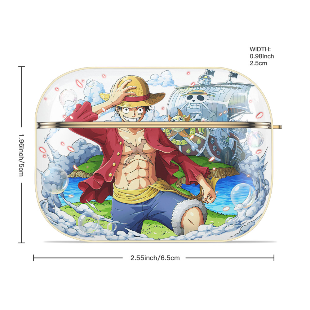 ワンピース モンキー・D・ルフィ ONE PIECE Monkey D. Luffy 【AirPods Pro用】ハードシェル保護ケース｜耐衝撃・防指紋・カラビナ付き商品仕様
