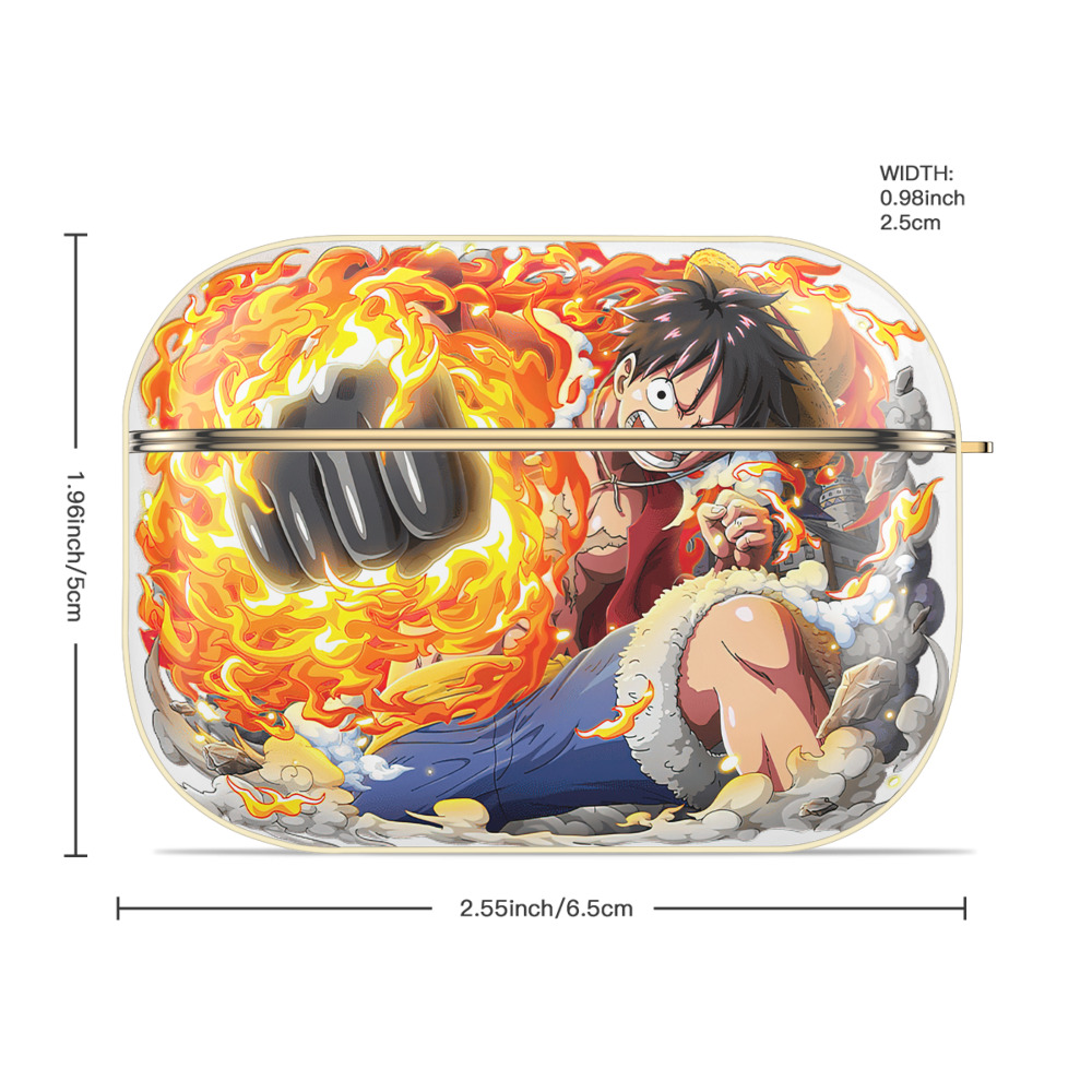 ワンピース モンキー・D・ルフィ ONE PIECE Monkey D. Luffy 【AirPods Pro用】ハードシェル保護ケース｜耐衝撃・防指紋・カラビナ付き商品仕様
