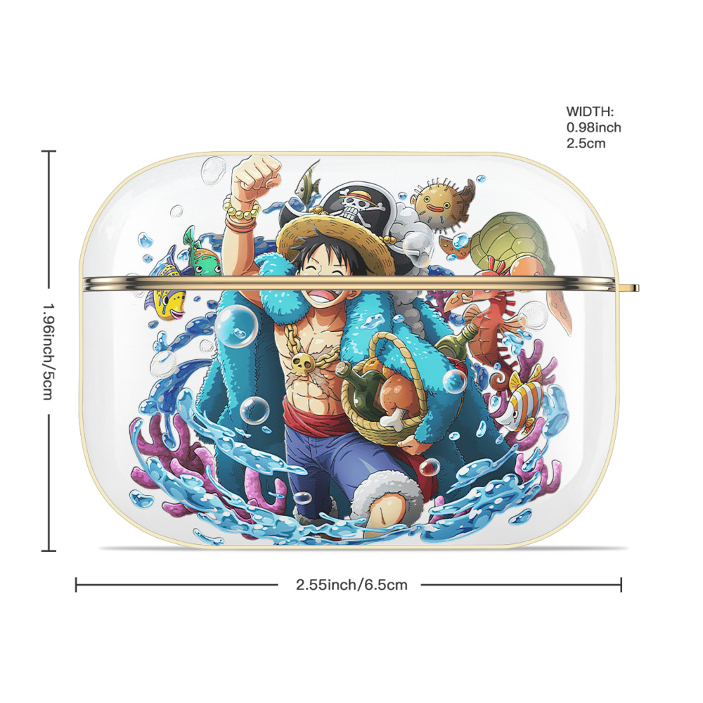 ワンピース モンキー・D・ルフィ ONE PIECE Monkey D. Luffy 【AirPods Pro用】ハードシェル保護ケース｜耐衝撃・防指紋・カラビナ付き商品仕様