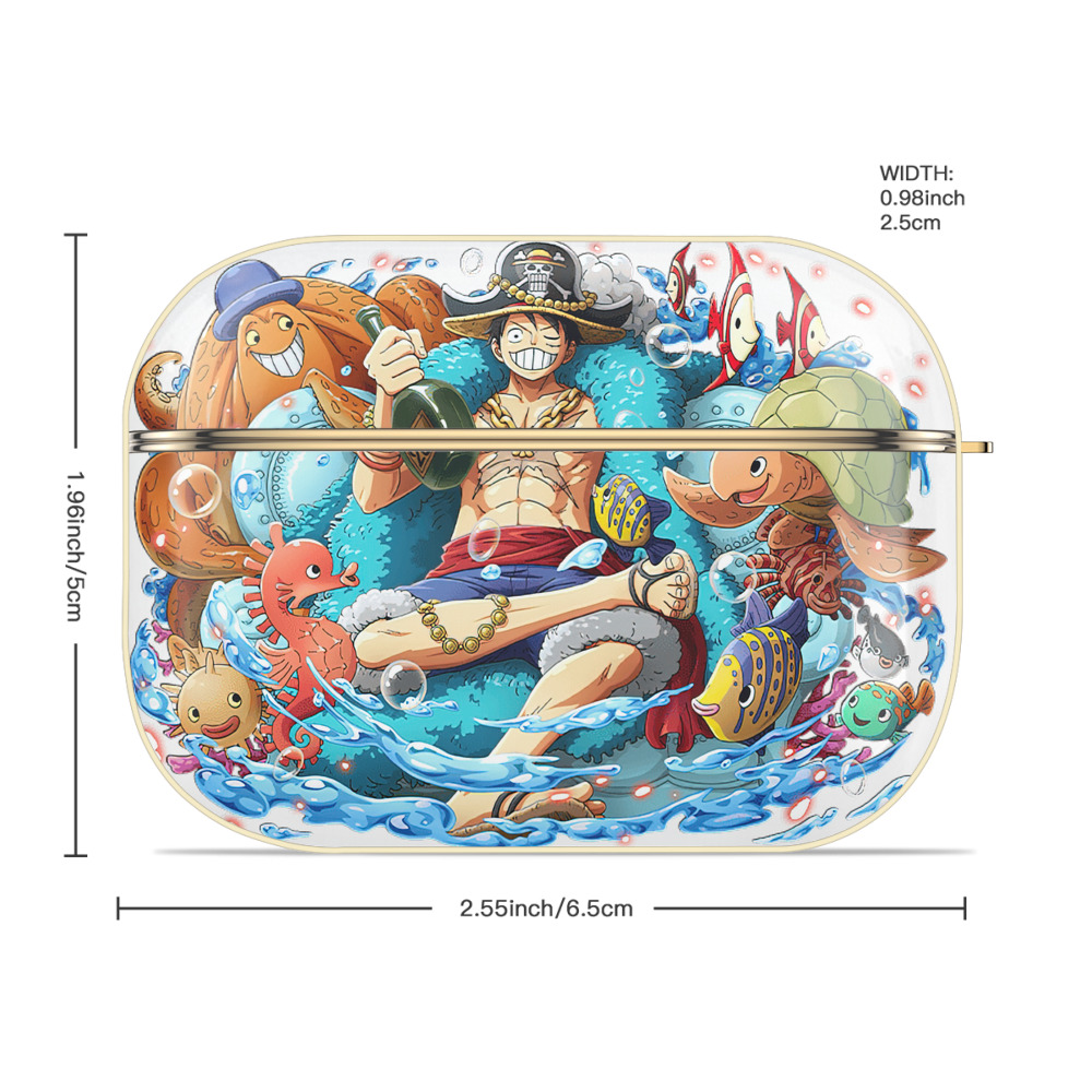 ワンピース モンキー・D・ルフィ ONE PIECE Monkey D. Luffy 【AirPods Pro用】ハードシェル保護ケース｜耐衝撃・防指紋・カラビナ付き商品仕様