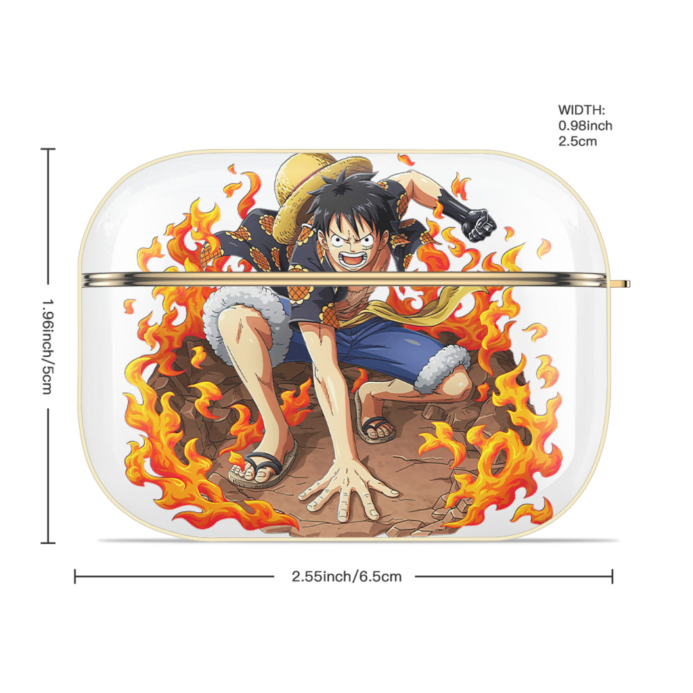 ワンピース モンキー・D・ルフィ ONE PIECE Monkey D. Luffy 【AirPods Pro用】ハードシェル保護ケース｜耐衝撃・防指紋・カラビナ付き商品仕様