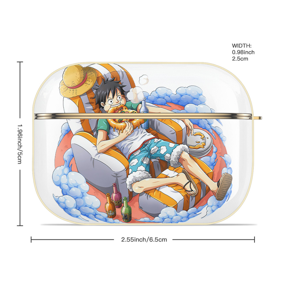 ワンピース モンキー・D・ルフィ ONE PIECE Monkey D. Luffy 【AirPods Pro用】ハードシェル保護ケース｜耐衝撃・防指紋・カラビナ付き商品仕様