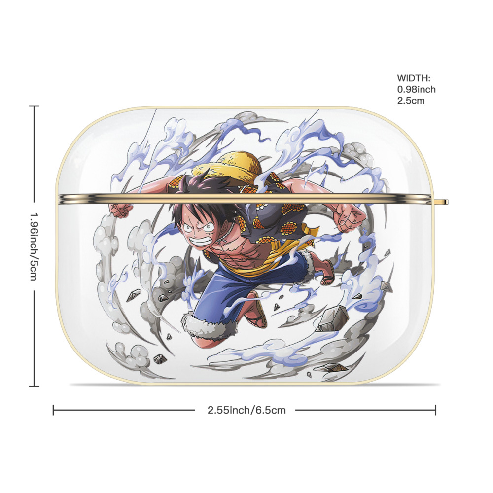 ワンピース モンキー・D・ルフィ ONE PIECE Monkey D. Luffy 【AirPods Pro用】ハードシェル保護ケース｜耐衝撃・防指紋・カラビナ付き商品仕様