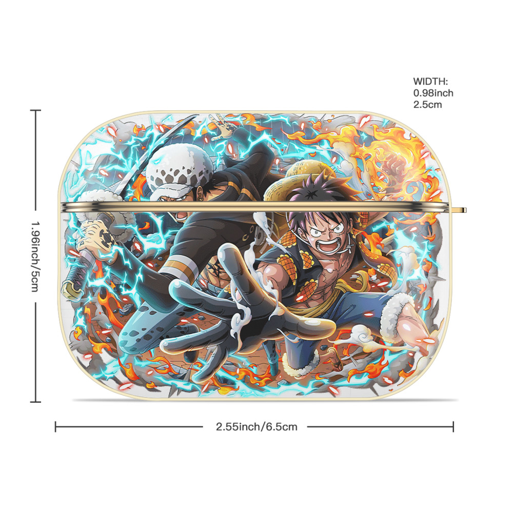 ワンピース モンキー・D・ルフィ ONE PIECE Monkey D. Luffy 【AirPods Pro用】ハードシェル保護ケース｜耐衝撃・防指紋・カラビナ付き商品仕様