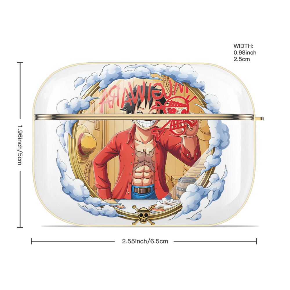 ワンピース モンキー・D・ルフィ ONE PIECE Monkey D. Luffy 【AirPods Pro用】ハードシェル保護ケース｜耐衝撃・防指紋・カラビナ付き商品仕様