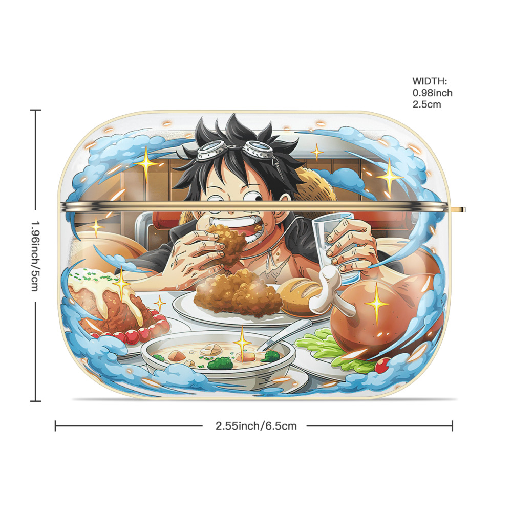 ワンピース モンキー・D・ルフィ ONE PIECE Monkey D. Luffy 【AirPods Pro用】ハードシェル保護ケース｜耐衝撃・防指紋・カラビナ付き商品仕様
